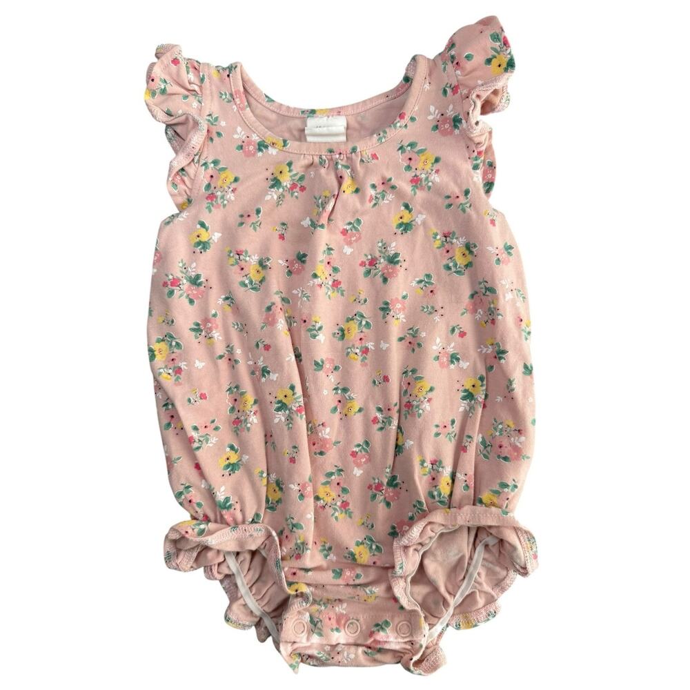 H&M Romper Baby Girl Pink Flowers 6-9 Months